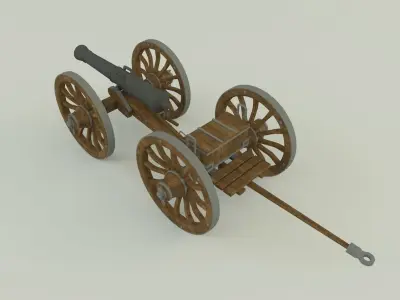 Assembly cannon 3D model