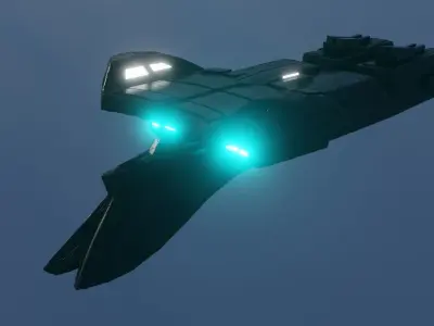 Futuristic Sci-Fi Spaceship 3 3D model