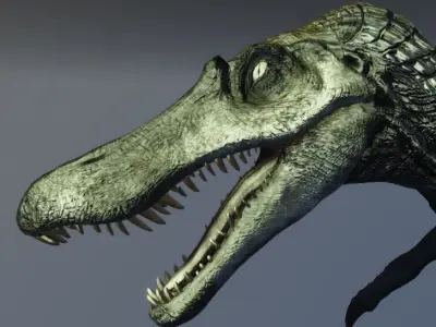 Spinosaurus dinosaur Low-poly 3D model