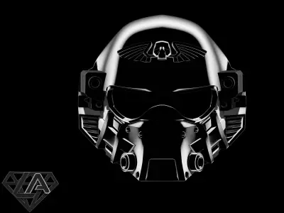 Warhammer custom concept helmet 3D print model