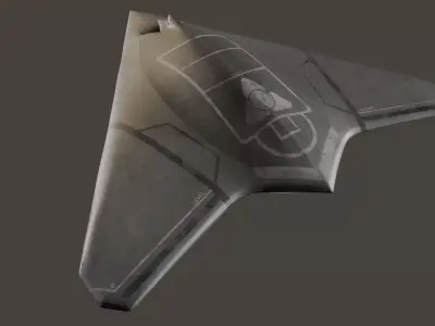 DRDO Ghatak - Indian Unmanned Strike Air Vehicle USAV Low-poly 3D model