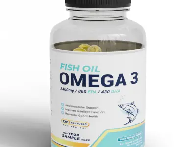 pill omega Low-poly 3D model