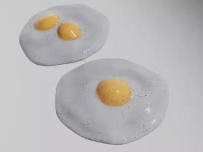 EGGS FRIED 3D model