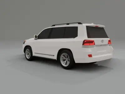 Toyota Land Cruiser low poly 3D model Low-poly 3D model