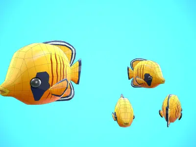 FISH 01 CARTOON STYLIZED Low-poly 3D model