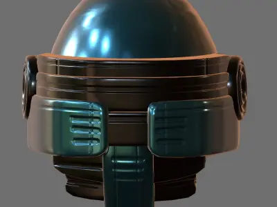 Gas mask helmet 3d model scifi Low-poly  Low-poly 3D model 559