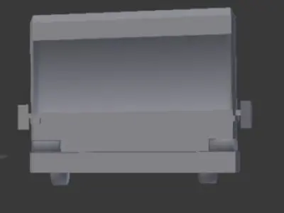 Bus lowpoly truck Low-poly 3D model