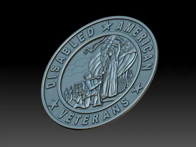 Disabled Vets Seal 3D print model