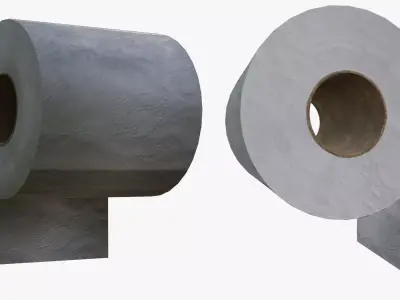 Toilet Paper Adjustable Roll BPR Free 3D model