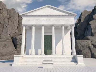 Roman temple Low-poly 3D model