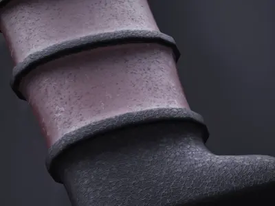 PBR Killer Knife Low-poly 3D model