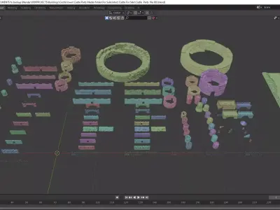 Castle Kitbash Set 110 parts 3D models 3D model