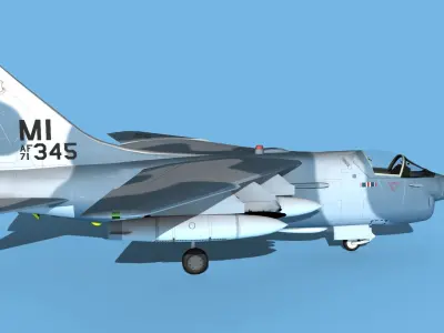 Chance Vought A-7E Corsair II V13 MI ANG 3D model