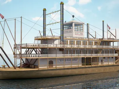 Mississippi Steamboat 3D model