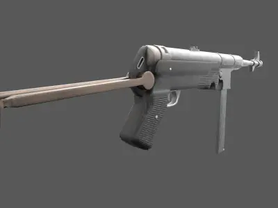 MP40 - German WW2 Weapon Low-poly 3D model