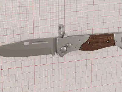 Shooting knife Low-poly 3D model