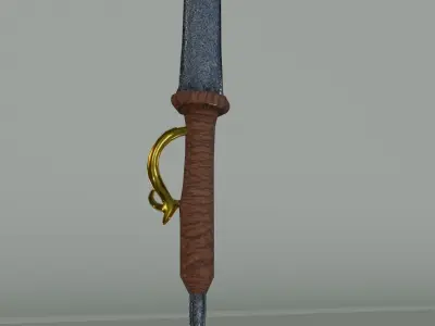 Low Poly Game Ready Stylized Sword Low-poly 3D model