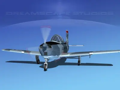 Beechcraft T-34 Mentor V08 USAF 3D model