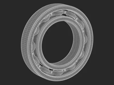  Vehicle Parts Bearings Low-poly 3D model