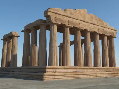 Parthenon ancient greek temple 3D model