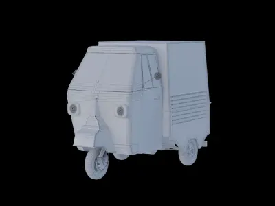 Piaggio Ape coffee van 3D model