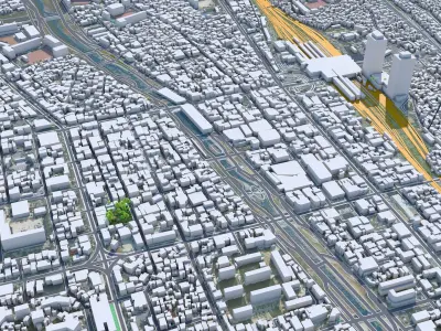 Daejeon City in South Korea 3D model