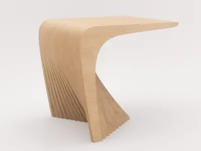 Woodbang Touchey parametric side table - bedside night oak wood Free 3D model