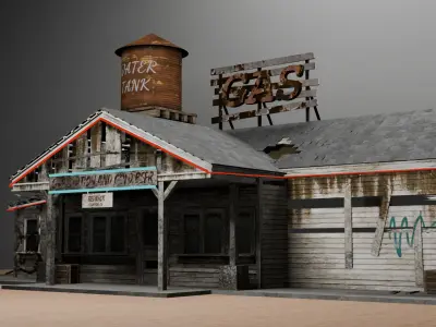 Gas Station 3D model