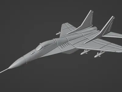 Mikoyan MiG-29 Fulcrum-A 3D print model