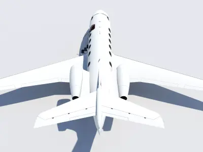 EMB505  Medium Private Jet Low-poly 3D model