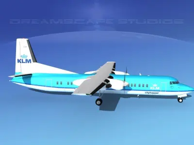 Fokker F-60 KLM Cityhopper 1 3D model