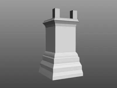 Mithraeum Votive Altar Low-poly 3D model