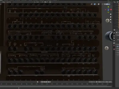 THE BOEING 767 OVERHEAD panel detailed 3D model