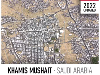 Khamis Mushait Low-poly 3D model