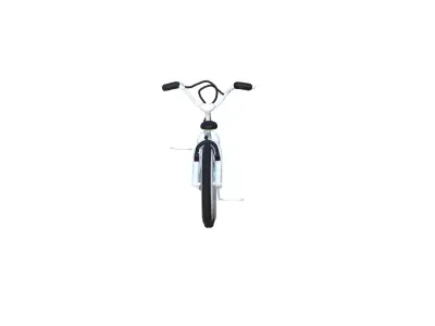 BMX white Bicycle   Low-poly 3D model