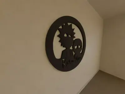 Rick and Morty Wall Art STL File 3D Print Model 3D print model purchase