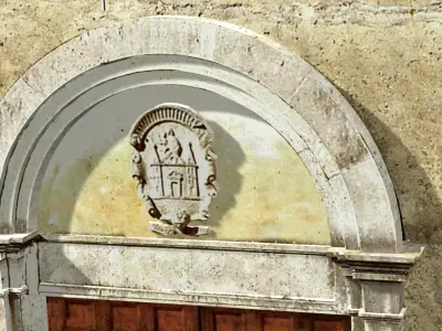 Medieval Romanic Style Portal no 1 Low-poly 3D model