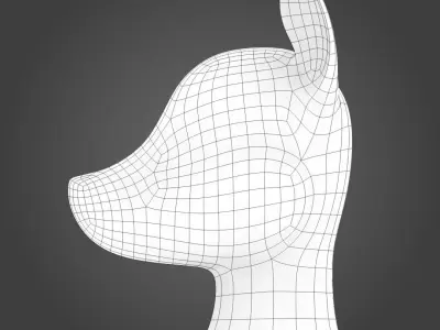 Horse Bust - Animated 3D model