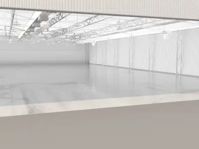 Industrial Metal Hangar 3D model