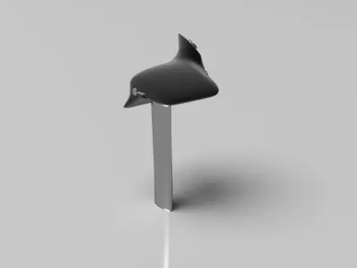 Throttle grip for fighter jet 3D model