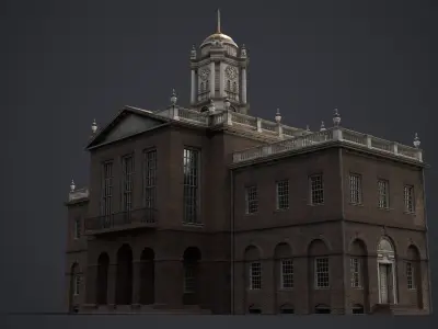 Old State House Connecticut Low-poly 3D model