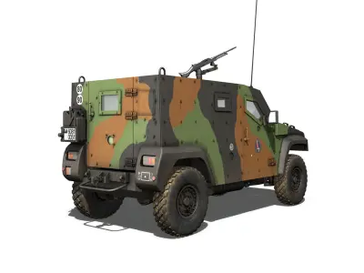 Auverland Panhard PVP - French Army 3D model