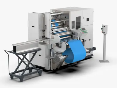 Automatic Lithium Battery Slitting Machine 3D model