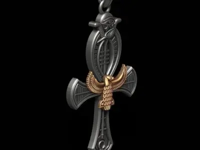 Egyptian Ankh cross pendant 3D print model
