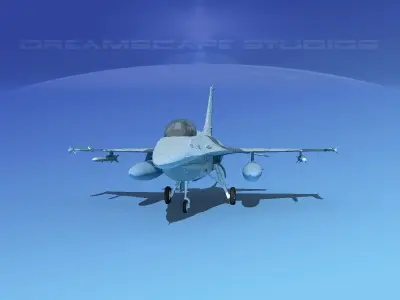 Gen Dyn F-16A Falcon Pakistan 3D model
