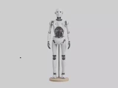 Robot version of a tailor model Low-poly 3D model