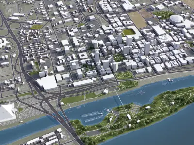 Memphis Low-poly 3D model