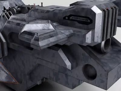 Speeder Jet Low-poly 3D model