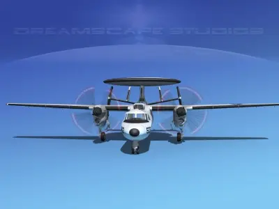 Grumman E-2C Hawkeye V17 3D model