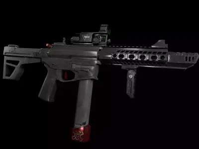 M4 carabine  Low-poly 3D model